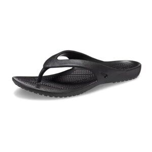 🆕Crocs  Kadee II Black Flip Flops Sandals Girls Size 4 NWOT